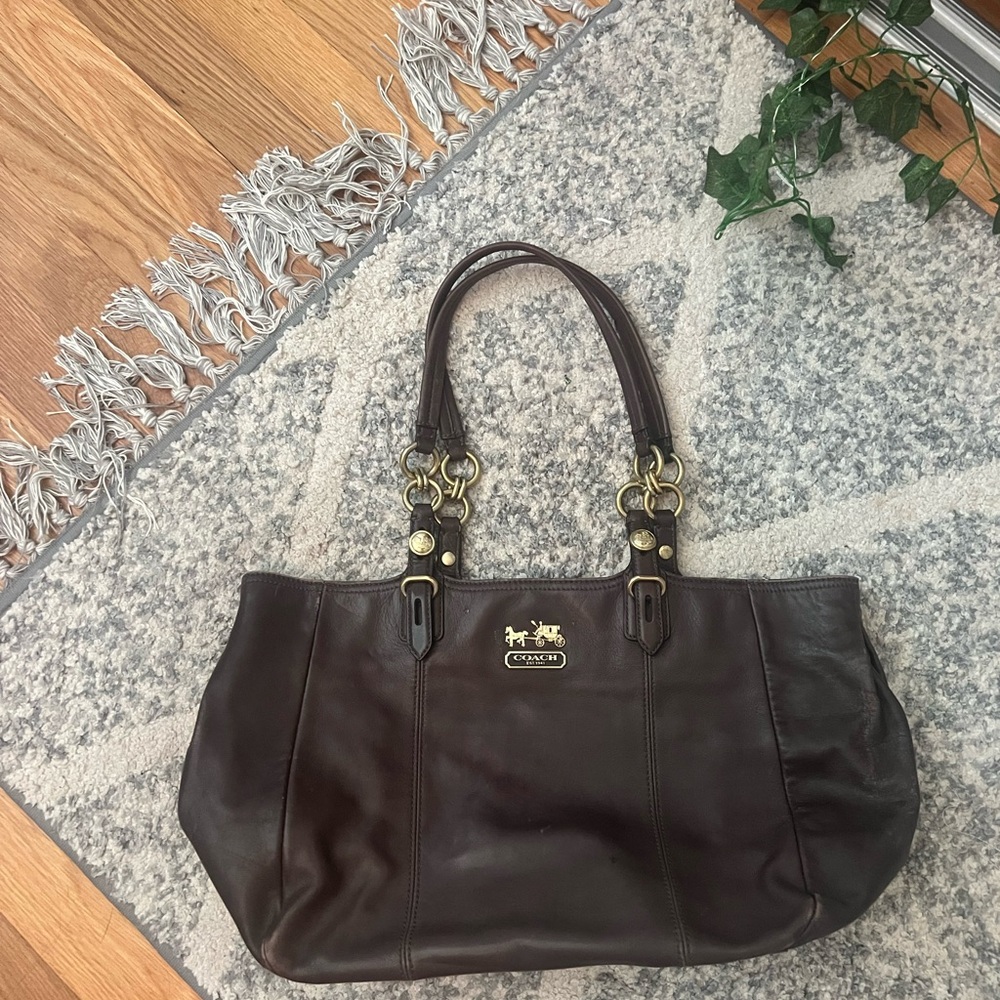 Coach Brown Leather Saddle Bag